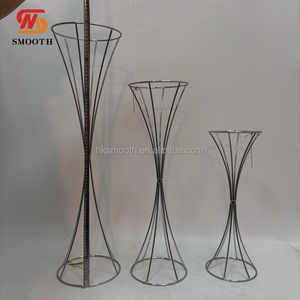 SMOOTH Decoración para el Hogar, Soporte Alto Plateado para Flores, Floreros de Hierro y Metal, Centros de Mesa para Decoración de Mesas de Boda - Product Image 5
