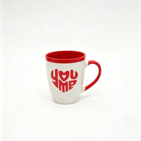 Groothandel Europa Stijl Romantische Liefdeshart Letter Bone China Koffieserviezen YOU ME Patroon Valentijnspaar Cadeau voor Bruiloft