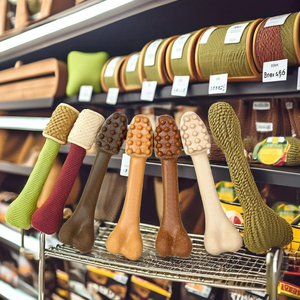 Jouets pour chiens en TPR écologiques Som pour grands chiens - Jouets interactifs pour soulager <span class=keywords><strong>la</strong></span> colère et pour mâcher et nettoyer les dents - Product Image 2