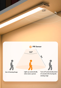 20cm/30cm/40cm/60cm/80cm dưới tủ đèn cảm biến chuyển động ánh sáng trong nhà tủ quần áo đèn Pin hoạt động - Product Image 2
