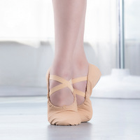 DM771 Vente à Chaud Chaussures de Danse Jetables Colorées Pas Cher Filles Chaussures de Ballet de Danse en Toile Extensible pour Filles