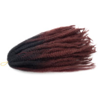 #OTBUG Vente en Gros Cheveux Synthétiques Afro Kinky Twist Marley pour Tresses Crochets 18 pouces