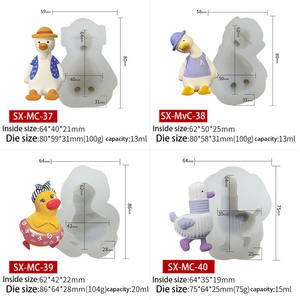 Molde de silicona con forma de <span class=keywords><strong>Patito</strong></span> para aromaterapia, molde creativo de resina epoxi para manualidades, DIY - Product Image 2