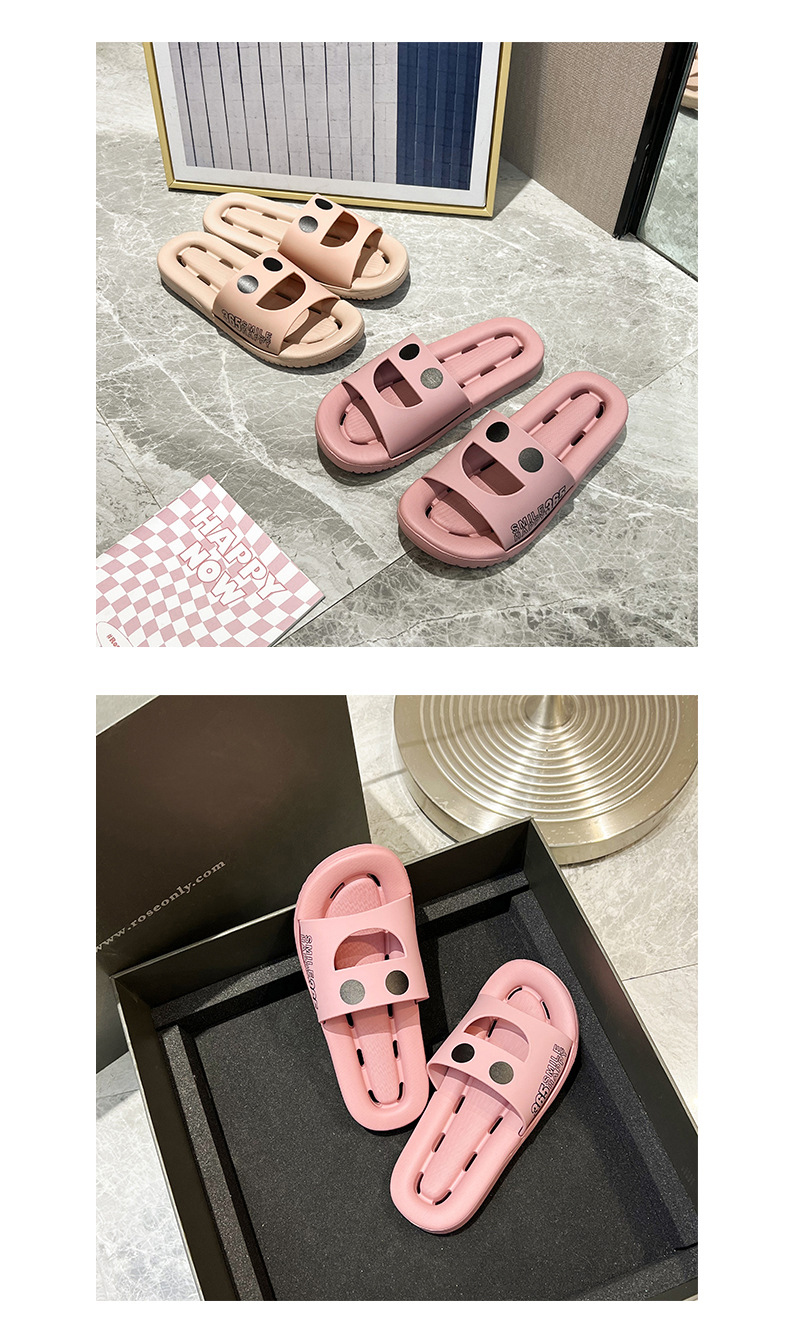 Couples Bathroom Non-slip Hollowed Out Bath Slippers for Men Women EVA PVC Slides