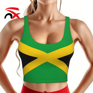 Débardeur de sport pour femme personnalisé, confortable et léger, avec impression du drapeau haïtien, doux et respirant - Product Image 3