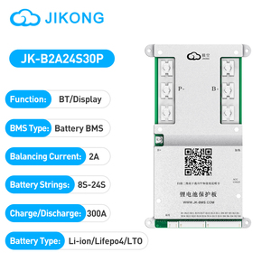JKBMS B2A24S30P-Heat CAN 8S16S 20S 24S 24V 300A สำหรับแบตเตอรี่ Li-Ion Lifepo4 Lto ระบบจัดการแบตเตอรี่อัจฉริยะ BMS 2A พร้อมระบบปรับสมดุลแบบแอคทีฟ และบลูทูธแอปพลิเคชั่น - Product Image 1