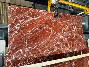 Dalles de marbre rouge français incarnat languedoc napoléon rosa avec motif préfabriqué - Product Image 3