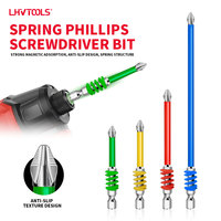 Embouts de tournevis à ressort magnétiques en acier PH2 LHV LJ-15, nickelés, pour tournevis électrique DIY OEM