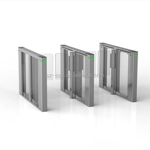 Tourniquet à reconnaissance faciale, portique rapide, barrière pivotante, système de contrôle d'accès piétonnier en acier inoxydable IP54 anti-pincement DC - Product Image 3