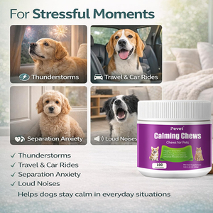 Pevet Friandises à Mâcher Apaisantes pour Chats & Chiens - Tryptophane Naturel, Camomille, Racine de <span class=keywords><strong>Valériane</strong></span>, Graines de Lin, Réduit le Stress de <span class=keywords><strong>la</strong></span> Toilettage et du Bruit - Product Image 6
