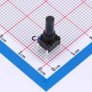 TSW06112-150B331CA Tactile Switch Through hole-4P,6.1x6.1mm Switch Single Pole Single Throw Round Button 1.8N 6.1mm - Product Image 1