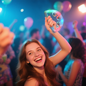 Ánh sáng lên âm nhạc nhấp nháy Tambourine cầm tay Bộ gõ Glow Tambourine cho buổi hòa nhạc led Hand <span class=keywords><strong>Flash</strong></span> chuông - Product Image 2