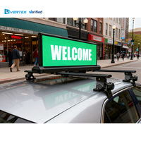 Affichage numérique défilant disponible en stock P2.5 P3 P4 960*320mm, écran LED publicitaire pour toit de voiture, étanche et anti-poussière