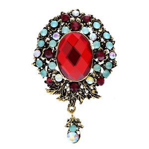 YB-39 gros femmes bijoux mode camée fleur strass alliage goutte diamant cristal <span class=keywords><strong>broche</strong></span> - Product Image 5