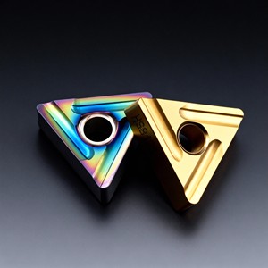 Cuchilla y herramienta de <span class=keywords><strong>torno</strong></span> de aleación de acero de tungsteno transfronteriza TNMG160404, triangular de doble cara para hierro fundido y acero inoxidable - Product Image 1