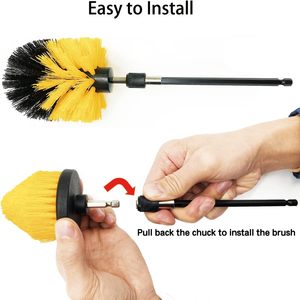 Multi-Purpose Electric Drilling <b>Brush</b> Cleaning Kit with Nylon Bristles OEM Available for Bathroom Kitchen & Tile Floor Scrubbing - Product Image 2