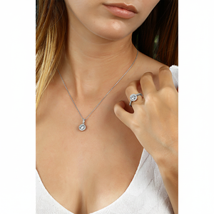 Classic Stylish <b>Gold</b> Plated Cubic Zirconia CZ Zircon Stone Bridal Jewelry Set 925 Sterling Silver Anti-Allergic Wedding Gift - Product Image 2