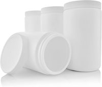 1,5L, 3L, 5L, 7L Lebensmittelechte Schwarze Proteinpulver-Behälter Kunststoff-PET-Flasche mit Schaufel