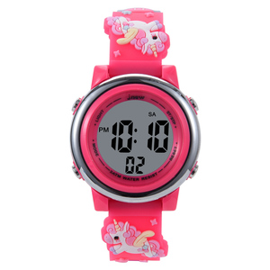 Милые светодиодные часы-секундомер для детей, водонепроницаемые, в виде мыши, для ПК, с подсветкой, будильником, пластиковым ремешком и цифровым дисплеем - Product Image 3