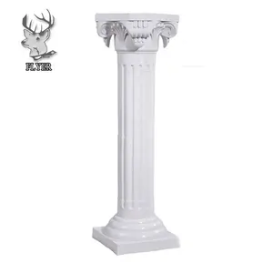 家の装飾のためのローマ風の白い大理石の石の柱の柱
