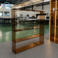 Vitrine d'exposition moderne en acrylique rétroéclairée, étagère d'exposition éclairée par LED pour magasin de détail, publicité intérieure commerciale