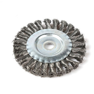 Cepillo de alambre de hierro para limpieza, rueda Circular de alambre de nudos trenzados de acero de 75mm de diámetro, calidad prémium, 5 pulgadas - Product Image 2