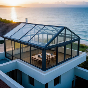 Casa solar prefabricada de lujo independiente personalizada, solárium de aluminio para las cuatro estaciones, <span class=keywords><strong>precio</strong></span> de Casa de cristal de aleación de aluminio - Product Image 4