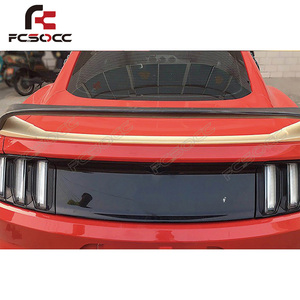 GT350 Aileron de coffre en fibre de carbone Noir brillant 4 pièces pour Ford Shelby <span class=keywords><strong>Mustang</strong></span> GT350 2015-2020 Pare-chocs moderne - Product Image 4
