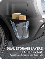 Organisateur de coffre coffre arrière côté boîte de rangement bacs de coffre de rangement pour Tesla modèle Y genévrier 2025 2026 avec couvercle en moquette