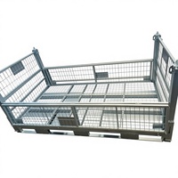 Gaiola de Armazenamento de Metal Galvanizado Dobrável de Alta Resistência