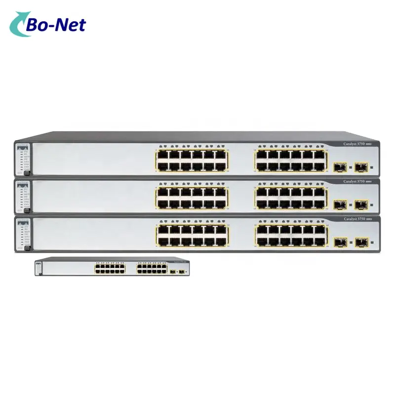 Sử dụng WS-C3750-24PS-S 24 10/100 PoE cổng + 2 SFP cổng ipb hình ảnh lớp 3 mạng chuyển đổi