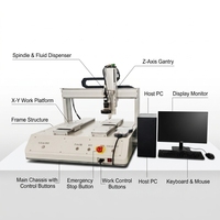 Système de distribution sans contact par vision, robot distributeur de colle pour emballages en papier et plastique, moteur PLC 220V 3.5kW, haute productivité