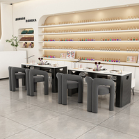 Table de salon multifonction en marbre, durable, avec tiroirs, pour manucure et station de beauté