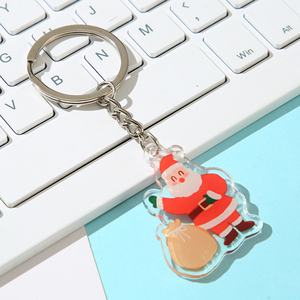 พวงกุญแจอะคริลิคพิมพ์ลายการ์ตูนน่ารักสไตล์คริสต์มาส พวงกุญแจพลาสติก - Product Image 5