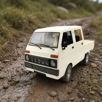 Mini camion RC à l'échelle 1:10, 2.4G, RWD, Suzuki Carry, suspension avant réglable, construction métallique, télécommande, chargeur, expert