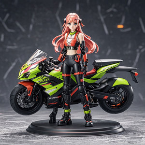 Figura de Juguete de PVC Personalizada de Chica Motociclista Cohete, Personaje de Juego de Fuerzas Especiales, Modelo Coleccionable de Anime - Product Image 1