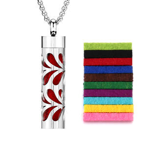 Хит продаж, унисекс, шарик-цилиндр из нержавеющей стали, ароматное эфирное масло, парфюмерное ожерелье, модный стильный дизайн - Product Image 5