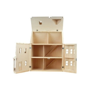 Kit <span class=keywords><strong>casa</strong></span> delle bambole in legno in miniatura stile incompiuto 1:12 fai da te - Product Image 2