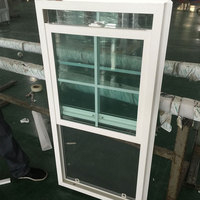 Fenêtre en plastique à double vitrage horizontale en PVC de haute qualité certifiée AS, vente en gros d'usine