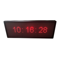 Panneau d'affichage à messages défilants LED rouge suspendu 32*96 cm, multifonction, date, heure, signalisation électronique pour vitrine de magasin en intérieur