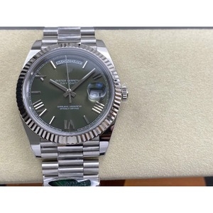 Montre de qualité supérieure, étanche, mécanique, fabriquée en acier 904L, mouvement VR3255, cadran gris avec date, modèle Président - Product Image 2