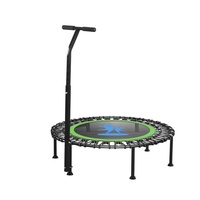 Grand trampoline de fitness miniature d'intérieur pour femmes, structure en acier inoxydable et nylon, équipement d'exercice de saut durable et sûr pour la maison