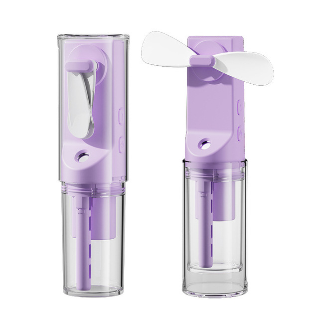 Portable Humidifier and Rehydrator Multi-color 4-speed Handheld Fan, Type-C Charging, Mini Spray Fan