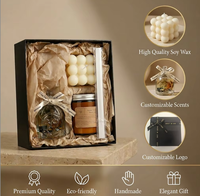 Coffret Cadeau Bougie Parfumée de Luxe pour Fêtes, Parfum d'Intérieur Longue Durée, Coffret Cadeau Souvenir de Mariage Ambiance Luxe