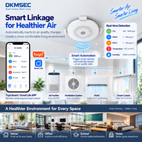 Moniteur de qualité de l'air intelligent Zigbee LH-339ZB, capteur de CO2, PM25, PM10, température et humidité, détecteur d'air intérieur intelligent Tuya pour maison connectée