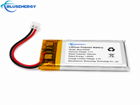 BLUSENERGY 752240 3.7V 500mAh 1.85Wh Baterai Lipo Polimer Lithium Isi Ulang Dengan Kabel Konektor 2-Pin