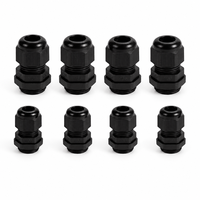 Black Nylon IP68 CE RoHS M16 Thread Sealed Cord Entry for LED Driver Housing Supplier Liquid Tight Connector