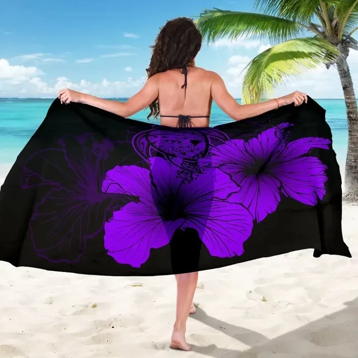 Hawaii Hibiscus Flower Turtle Hawaiian Print Sarong Sexy Women Chiffon Swimwear Pareo Scarf Cover Up Wrap Kaftan Beach Wear
