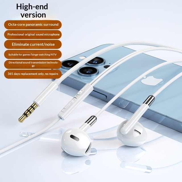 New Factory Type C Jack Wired Earphones & Headphones In-Ear Stereo Music with Bass for Iphone  Mobile Phone Headset G01