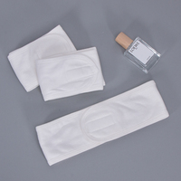 Bandeaux de Spa et Yoga en Coton Bambou Personnalisables avec Logo – Doux, pour Soins de la Peau, Douche et Bain, Bandeau Élastique en Tissu Éponge avec Bande Magique – Haute Qualité
